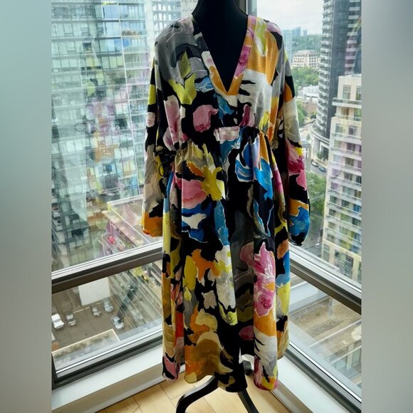 🆕 STINE GOYA 🧿 NWOT Veroma Printed Crepe Midi Dress - Size S - Picture 8 of 16